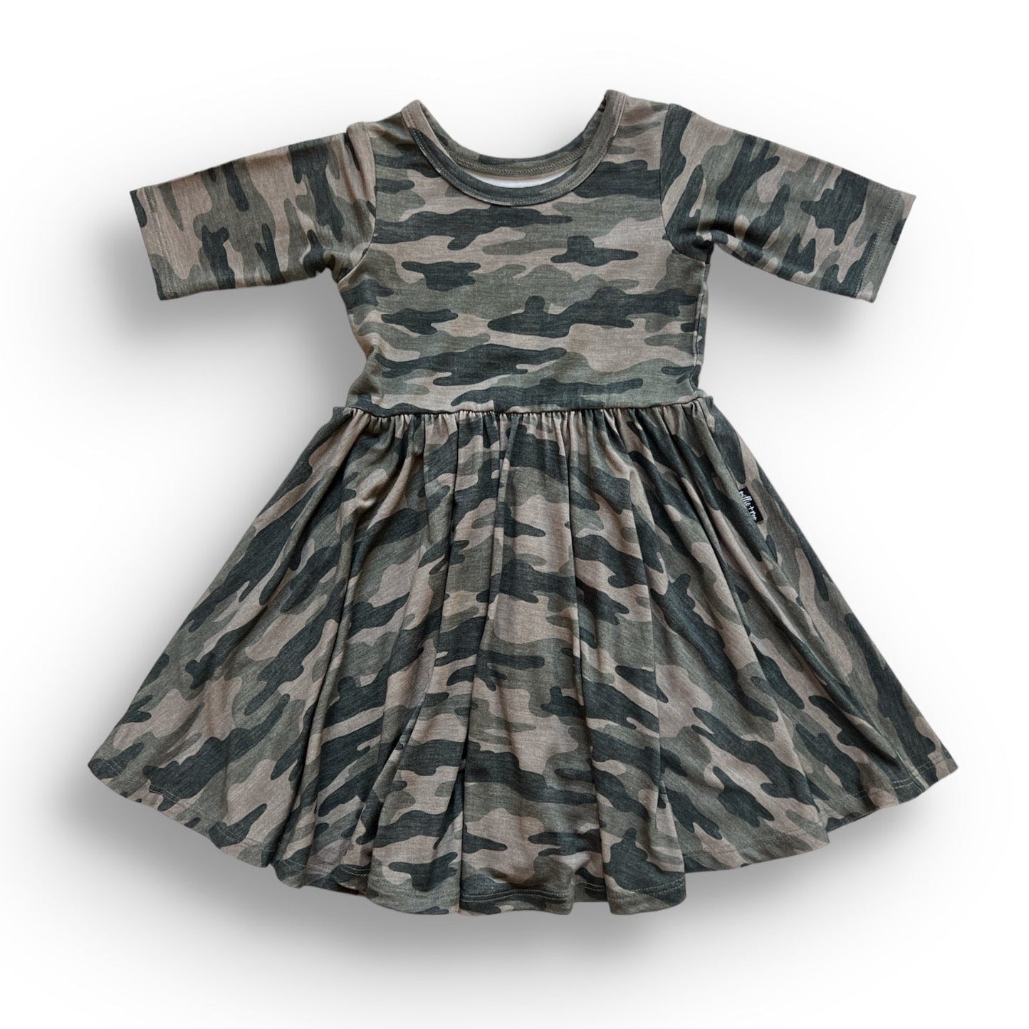 MID SLEEVE BAMBOO DRESS- Chris Camo