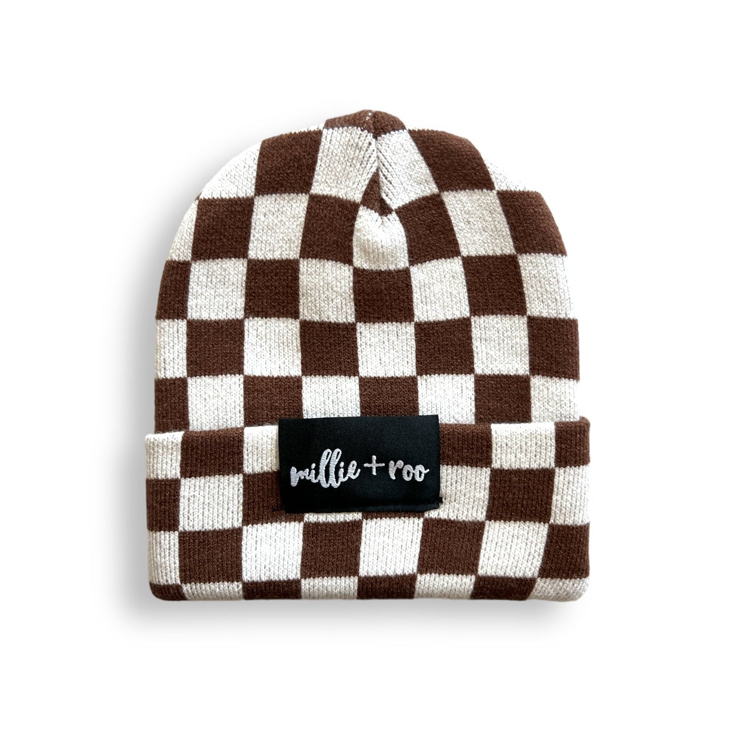 BAMBOO CUFF BEANIE- Sienna Check