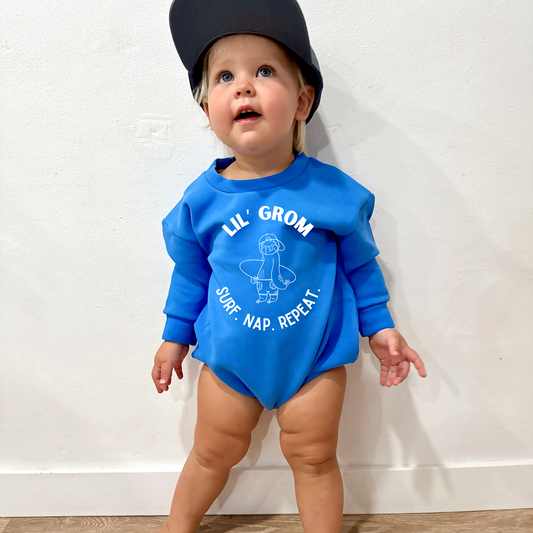 Lil' Grom Bubble Romper Royal