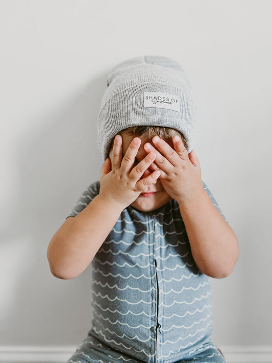 HEATHERED GREY BEANIE