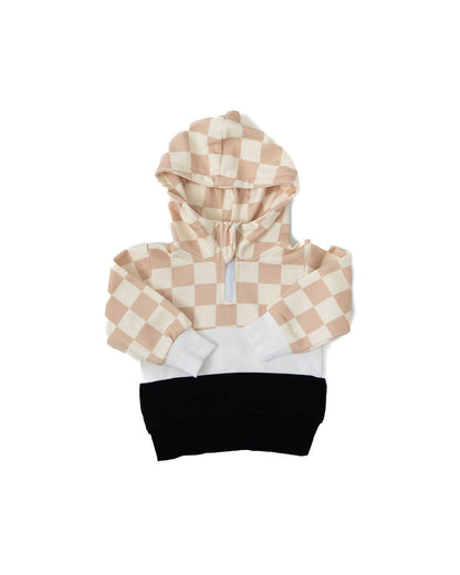 Checker Color Block Kids Hoodie