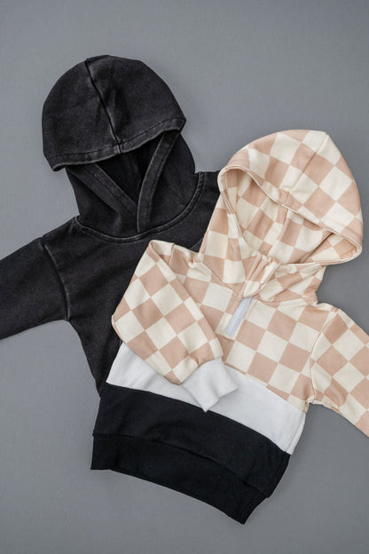 Checker Color Block Kids Hoodie