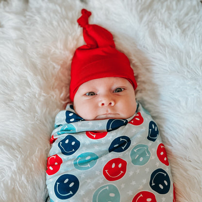 BAMBOO KNOT BEANIE- Red