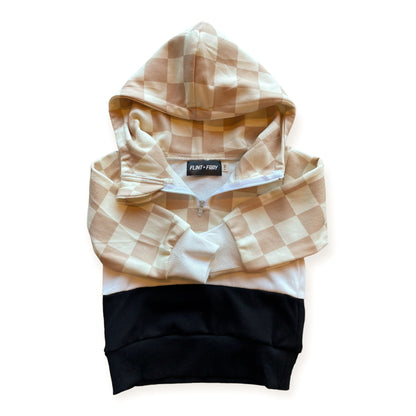 Checker Color Block Kids Hoodie