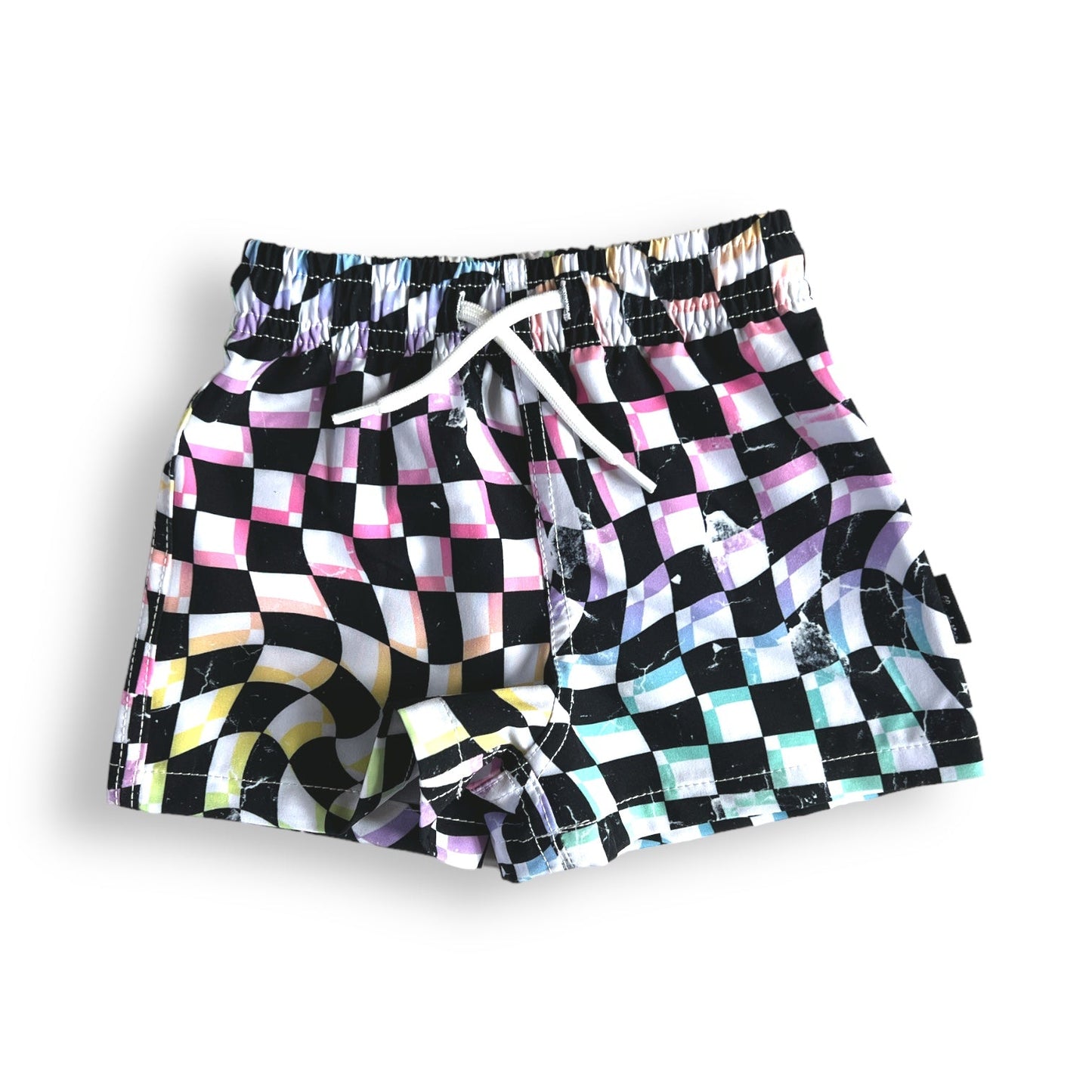 BOARD SHORTS- Neon Check